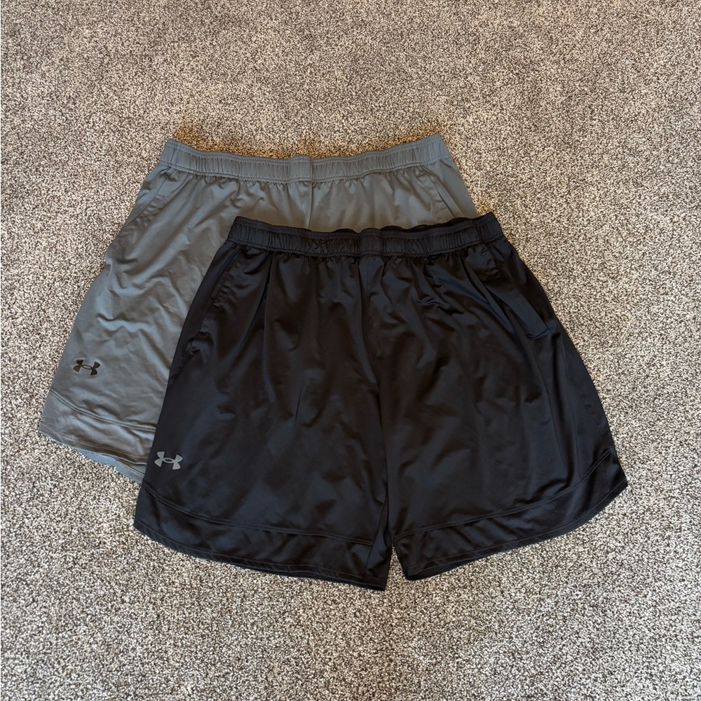 2 Pairs of Under Armour Performance Shorts - Black & Grey, size 3XL Tall